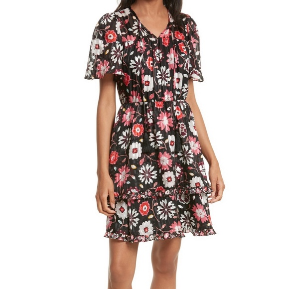 NWT Kate Spade Flora A-line Silk Dress - Picture 5 of 8